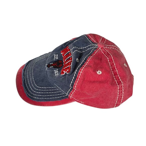 Vintage Maine Red & Blue Embroidered Adjustable Lobster Hat - Picture 3 of 8